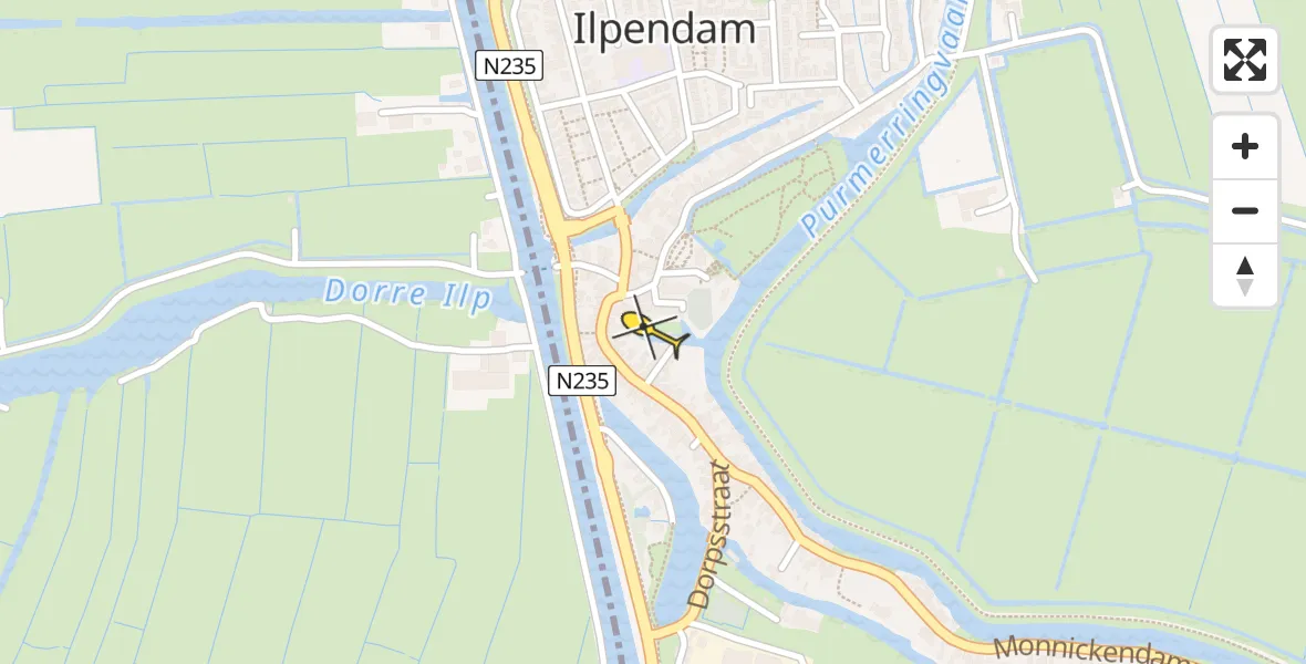 Routekaart van de vlucht: Lifeliner 1 naar Ilpendam