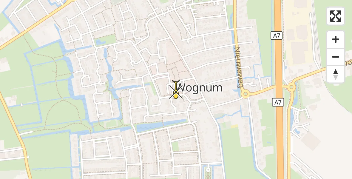 Routekaart van de vlucht: Lifeliner 1 naar Wognum