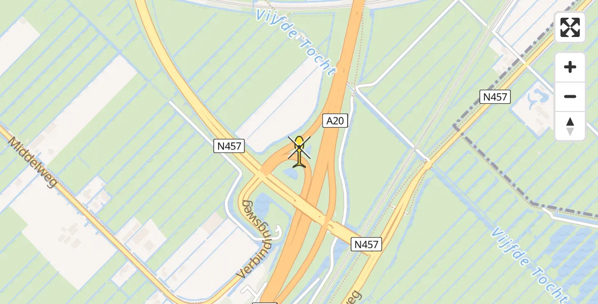 Routekaart van de vlucht: Lifeliner 2 naar Moordrecht