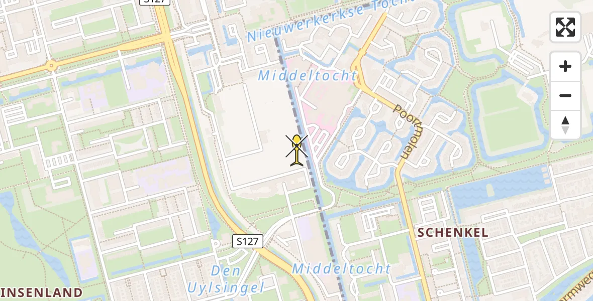 Routekaart van de vlucht: Lifeliner 2 naar Rotterdam