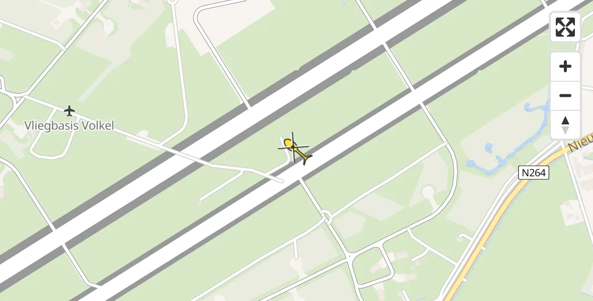 Routekaart van de vlucht: Lifeliner 3 naar Vliegbasis Volkel