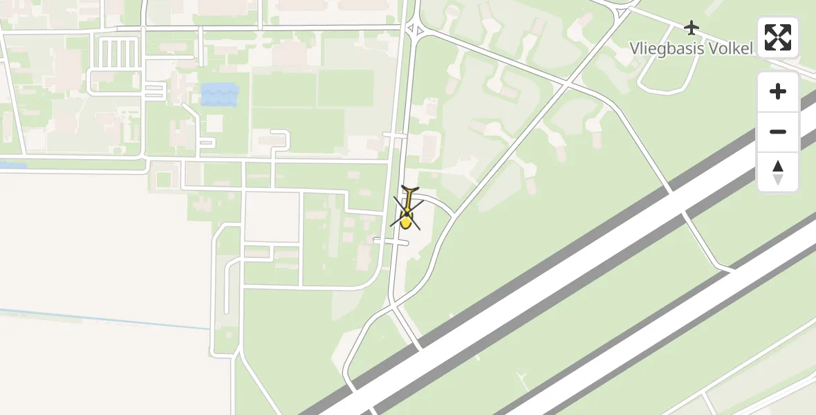 Routekaart van de vlucht: Lifeliner 3 naar Vliegbasis Volkel