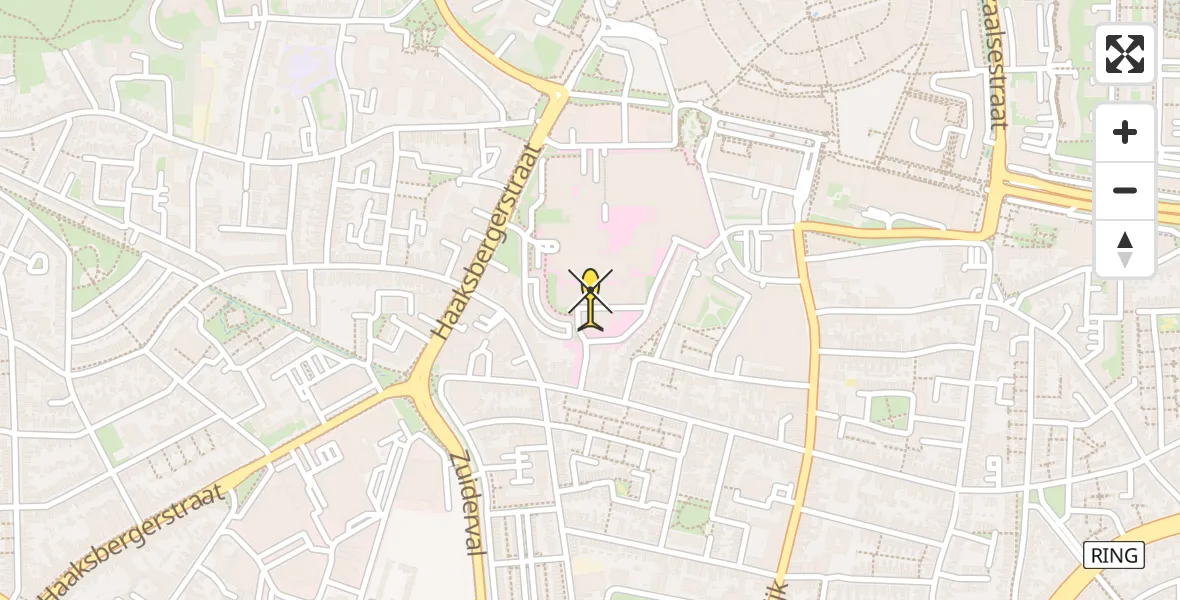 Routekaart van de vlucht: Lifeliner 4 naar Enschede