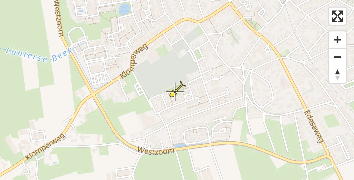 Routekaart van de vlucht: Lifeliner 3 naar Lunteren