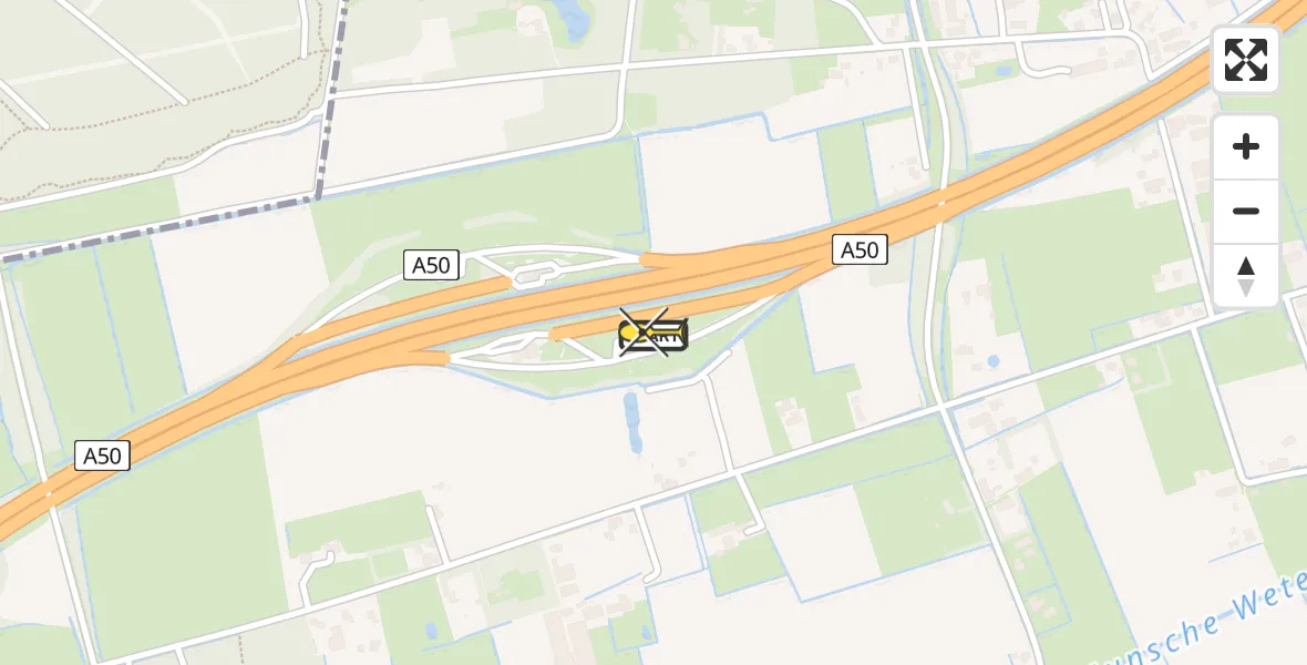 Routekaart van de vlucht: Lifeliner 2 naar Schaijk, Dassenbaan