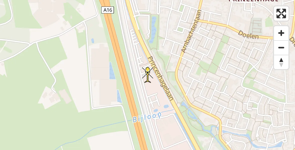 Routekaart van de vlucht: Lifeliner 2 naar Breda