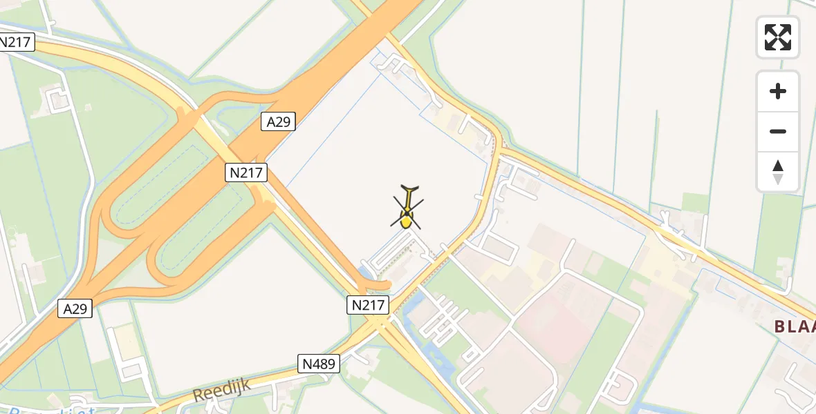 Routekaart van de vlucht: Lifeliner 3 naar Heinenoord