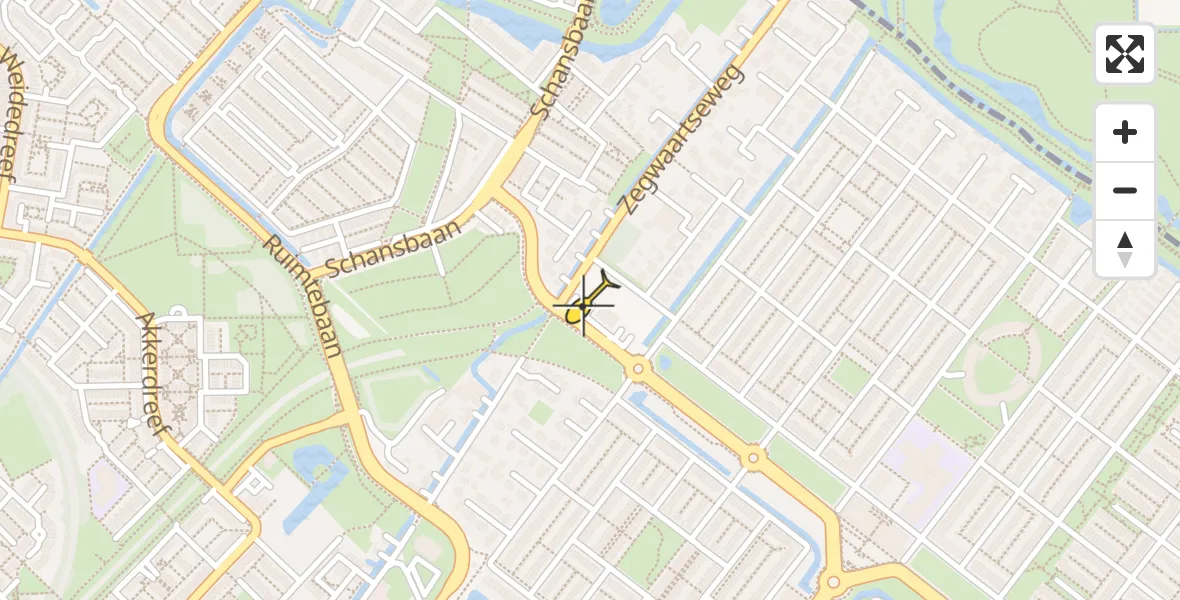 Routekaart van de vlucht: Lifeliner 2 naar Zoetermeer