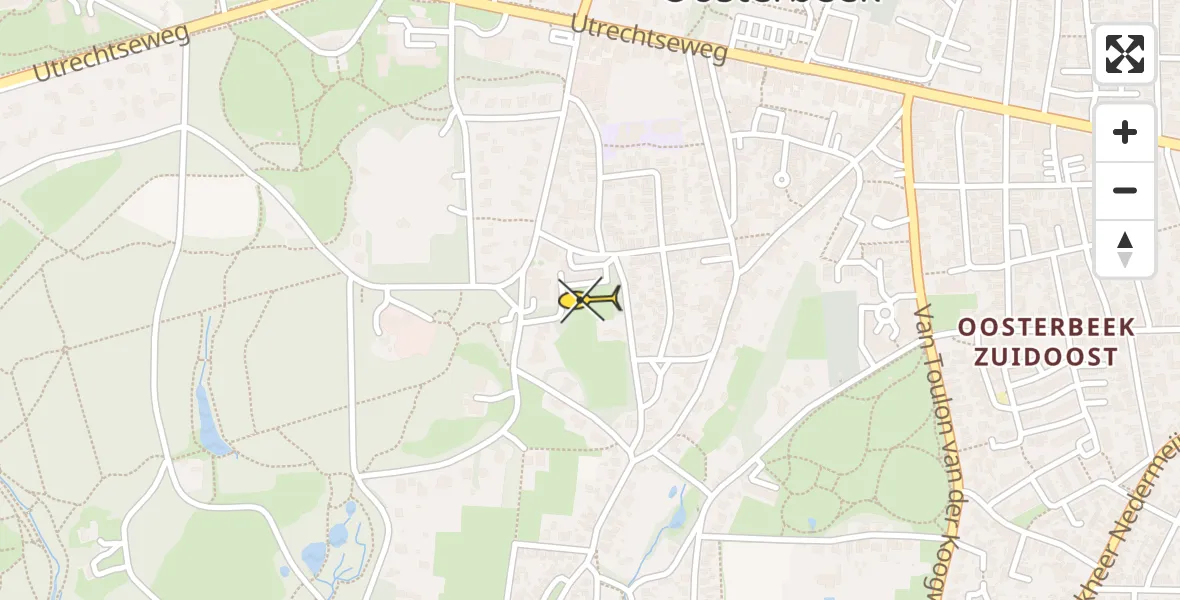 Routekaart van de vlucht: Lifeliner 3 naar Oosterbeek