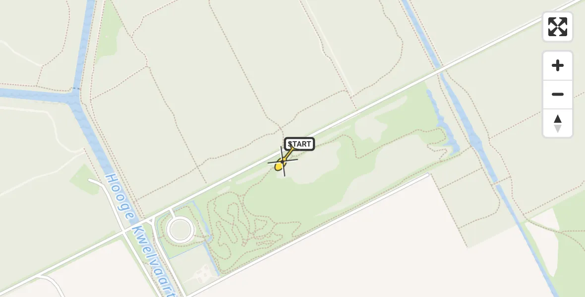 Routekaart van de vlucht: Kustwachthelikopter naar Wieringerwerf, Sluitgatweg