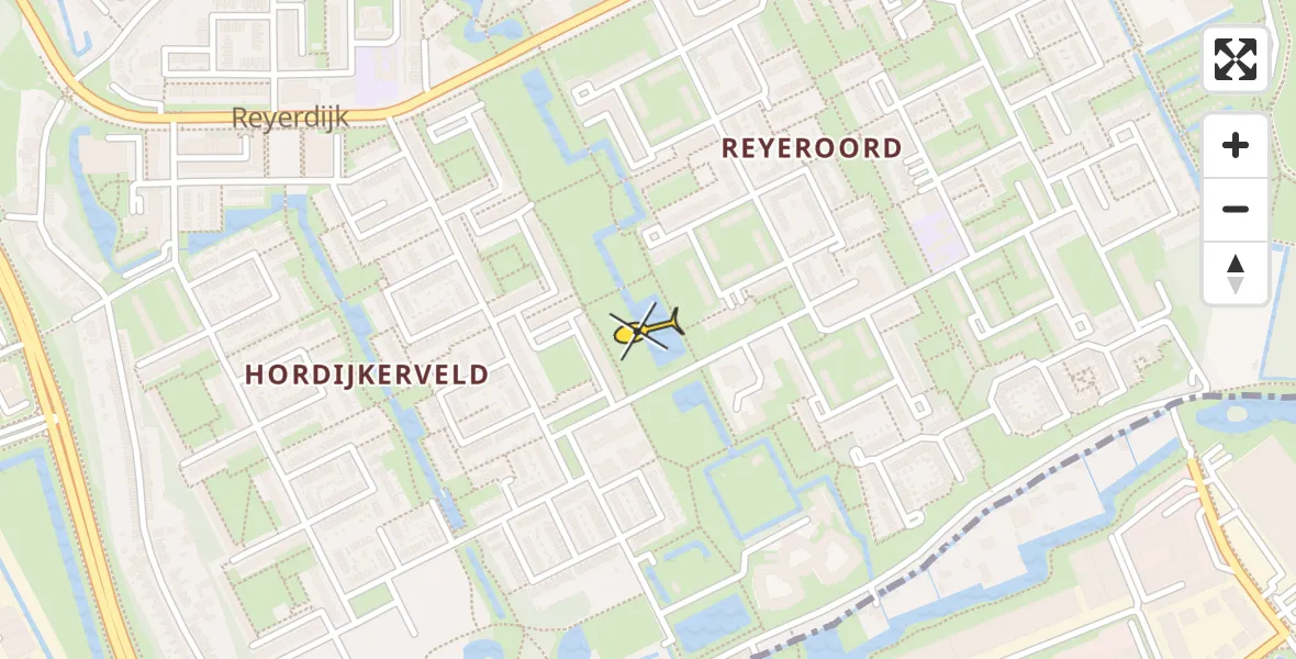 Routekaart van de vlucht: Lifeliner 2 naar Rotterdam