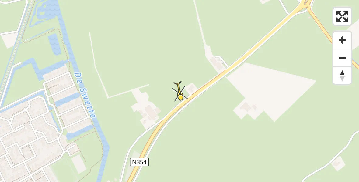 Routekaart van de vlucht: Lifeliner 4 naar Scharnegoutum