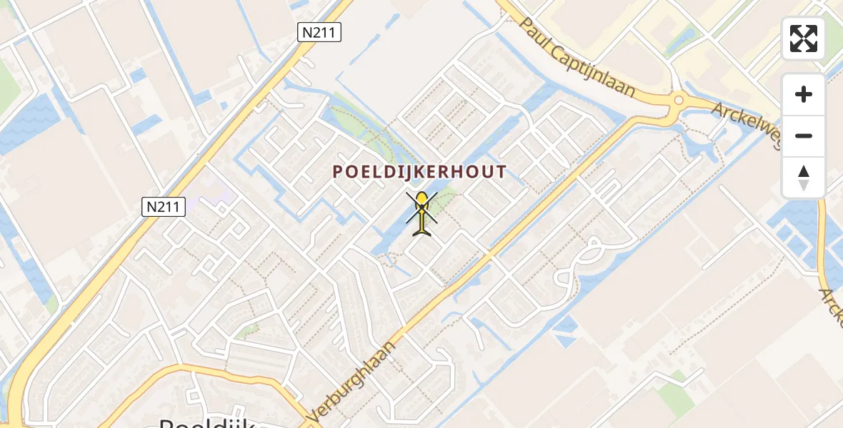 Routekaart van de vlucht: Lifeliner 2 naar Poeldijk