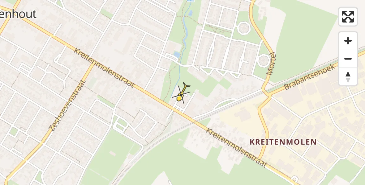 Routekaart van de vlucht: Lifeliner 3 naar Udenhout