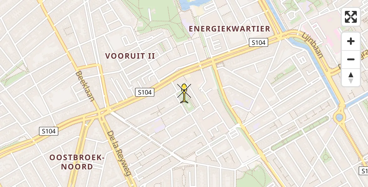 Routekaart van de vlucht: Lifeliner 2 naar Den Haag