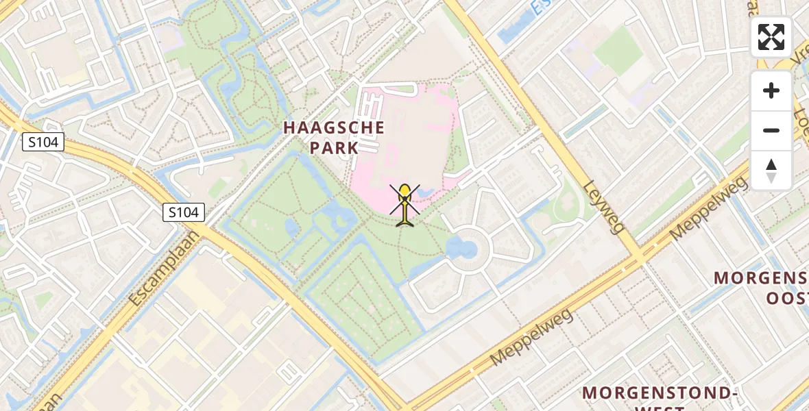Routekaart van de vlucht: Lifeliner 2 naar Den Haag