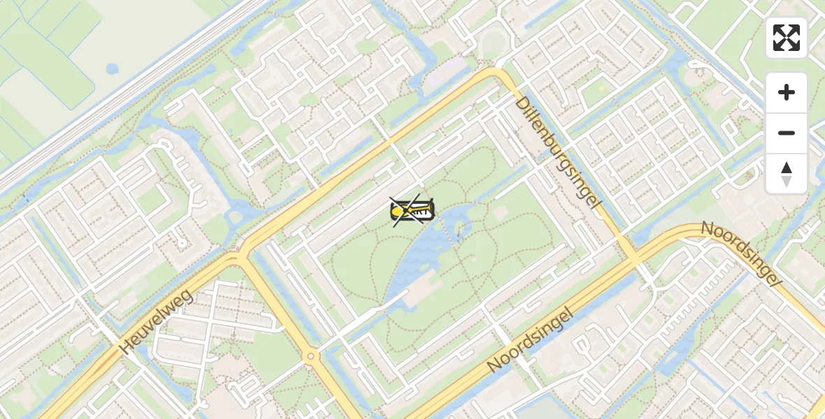 Routekaart van de vlucht: Lifeliner 1 naar Leidschendam, Prinsenhof