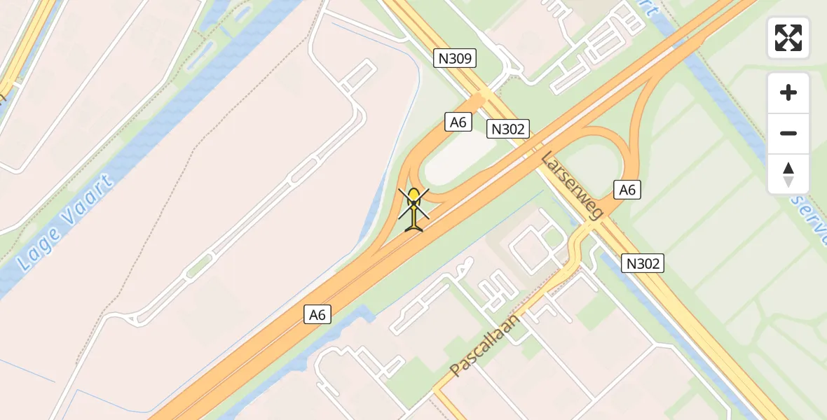 Routekaart van de vlucht: Lifeliner 1 naar Lelystad