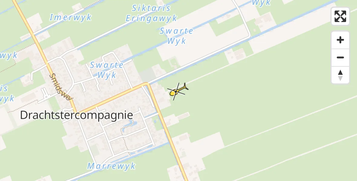 Routekaart van de vlucht: Lifeliner 4 naar Drachtstercompagnie