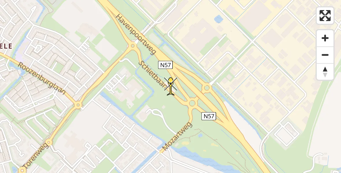 Routekaart van de vlucht: Lifeliner 2 naar Middelburg