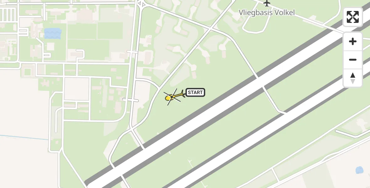 Routekaart van de vlucht: Lifeliner 3 naar Vliegbasis Volkel, Zeelandsedijk
