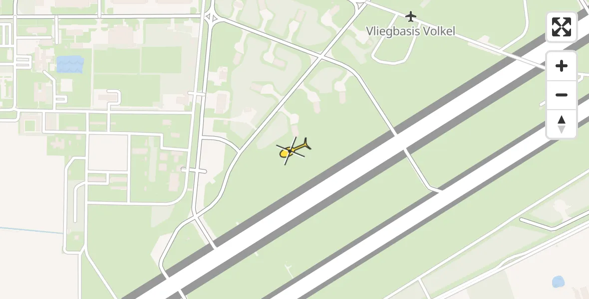 Routekaart van de vlucht: Lifeliner 3 naar Vliegbasis Volkel