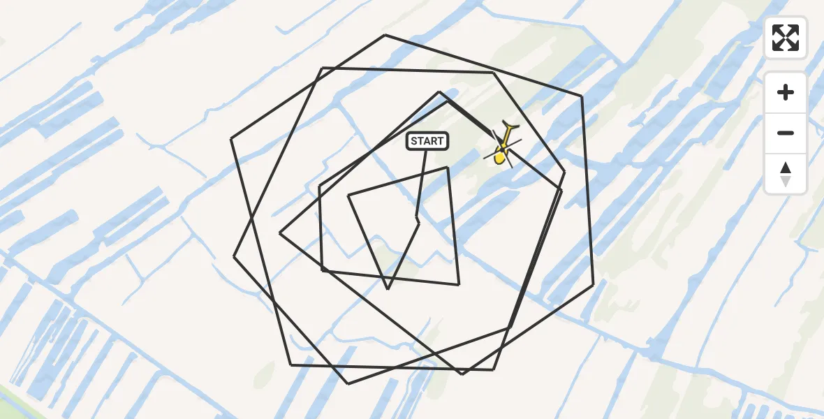 Routekaart van de vlucht: Politieheli naar Kalenberg, Vaart van Lenstra