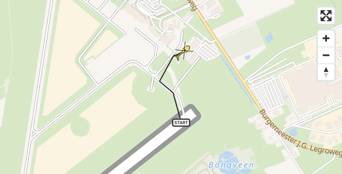 Routekaart van de vlucht: Lifeliner 4 naar Groningen Airport Eelde, Machlaan