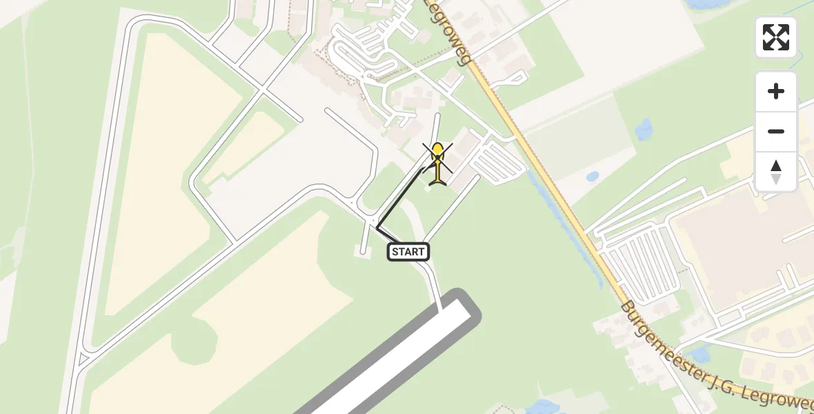 Routekaart van de vlucht: Lifeliner 4 naar Groningen Airport Eelde, Machlaan