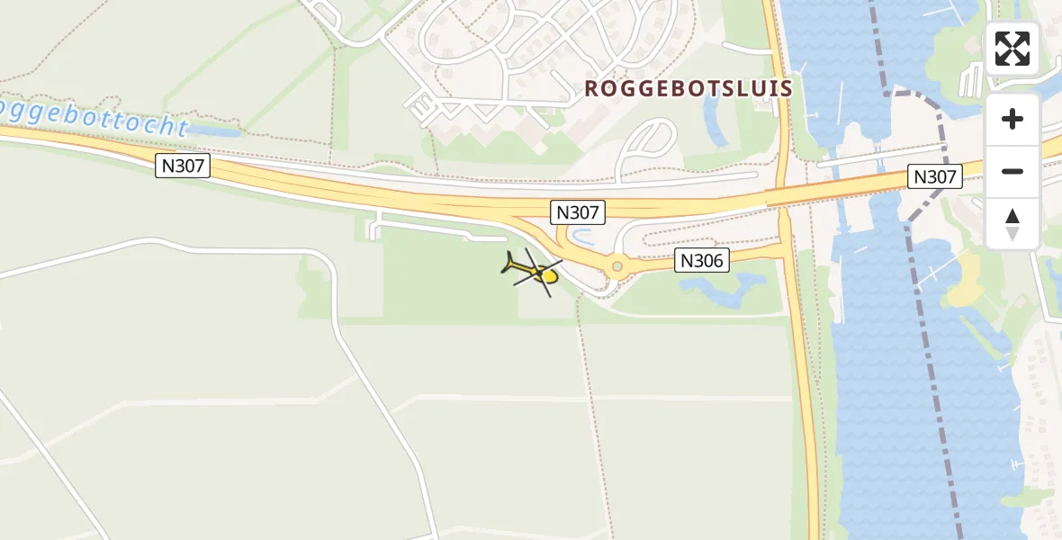 Routekaart van de vlucht: Lifeliner 4 naar Dronten