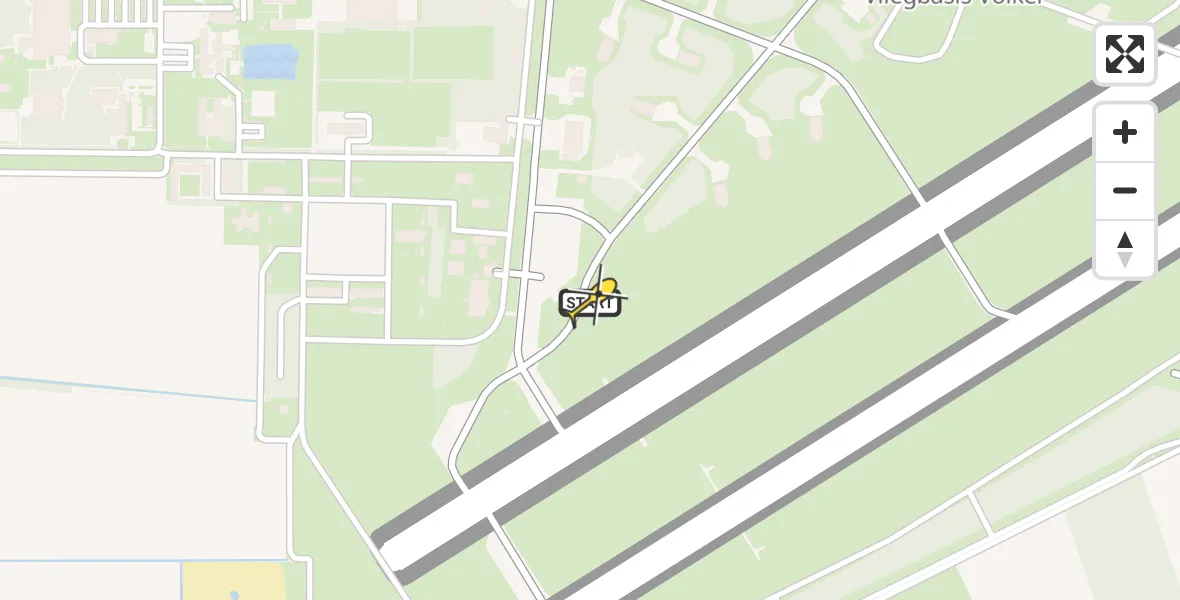 Routekaart van de vlucht: Lifeliner 3 naar Vliegbasis Volkel, Zeelandsedijk