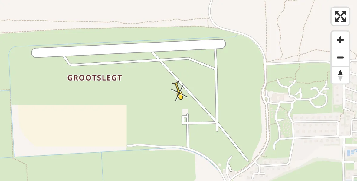 Routekaart van de vlucht: Ambulancehelikopter naar Ameland Airport Ballum