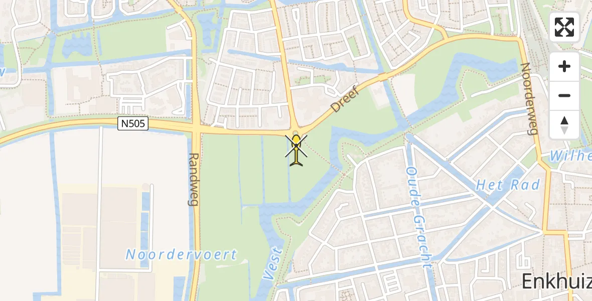 Routekaart van de vlucht: Lifeliner 1 naar Enkhuizen