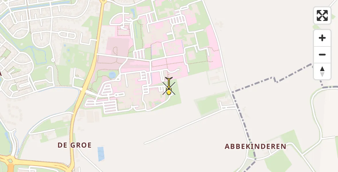 Routekaart van de vlucht: Lifeliner 2 naar Goes