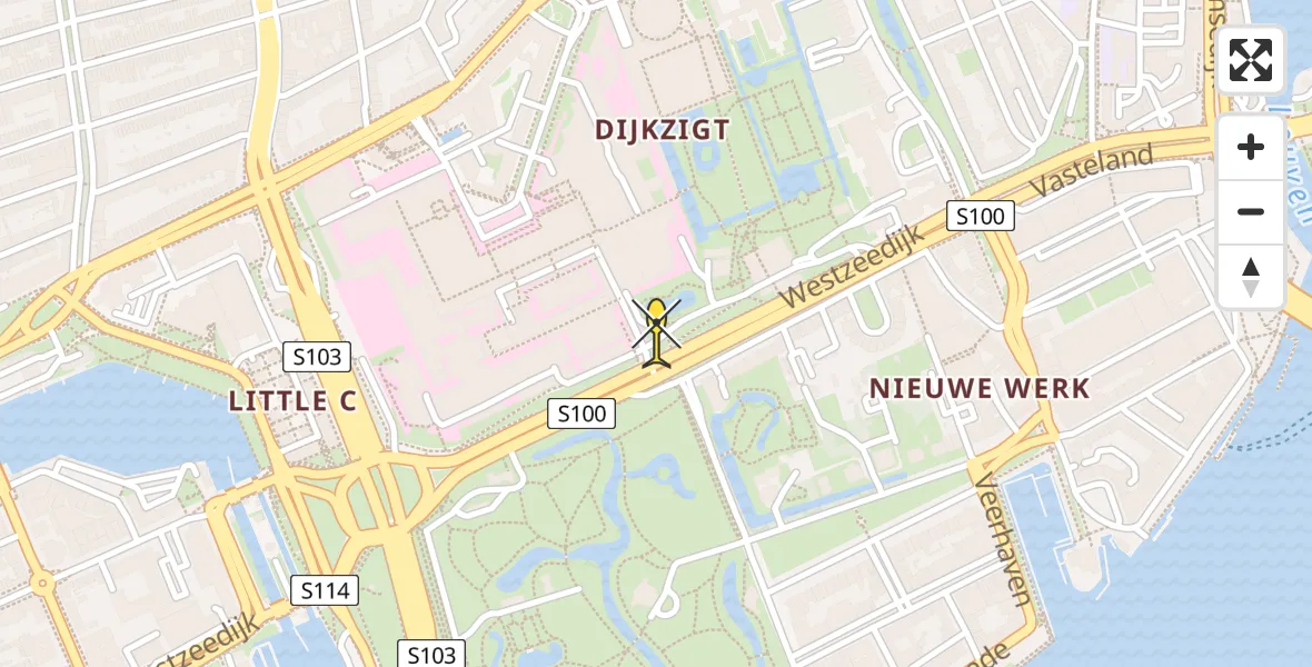 Routekaart van de vlucht: Lifeliner 2 naar Erasmus MC