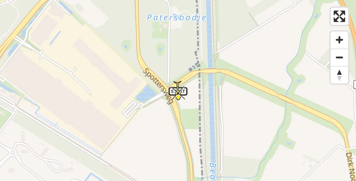 Routekaart van de vlucht: Lifeliner 3 naar Oirschot, Dirk Noordhoflaan