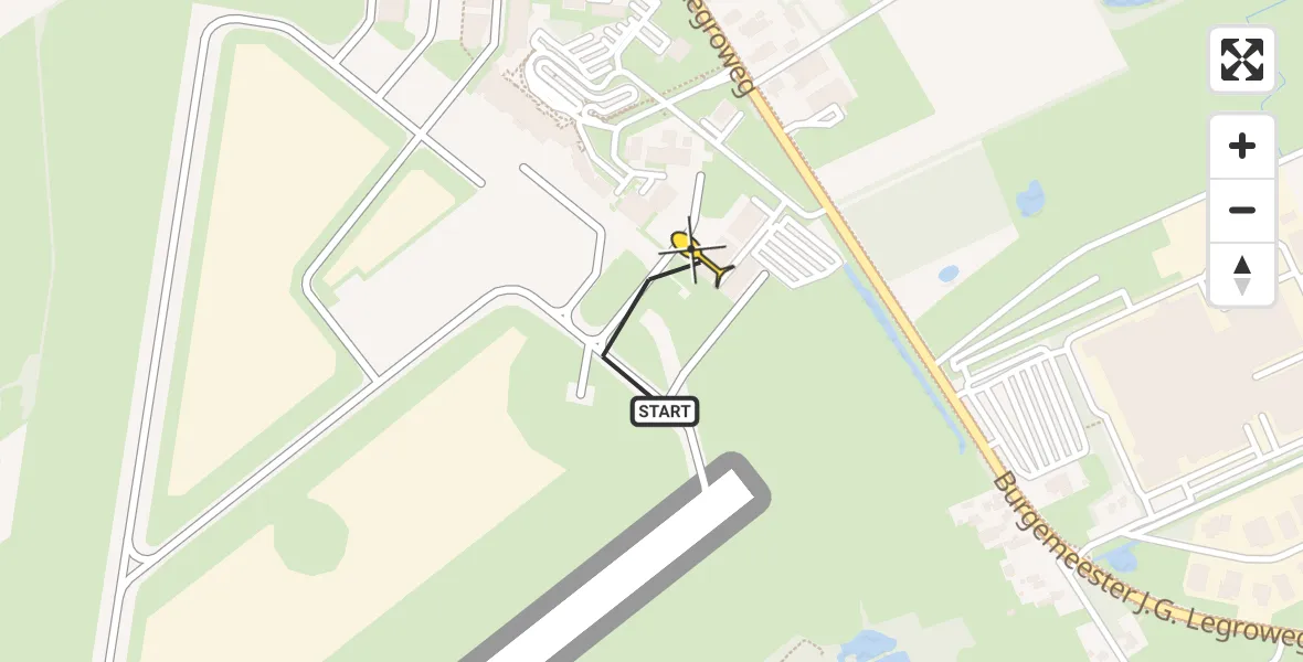 Routekaart van de vlucht: Lifeliner 4 naar Groningen Airport Eelde, Machlaan