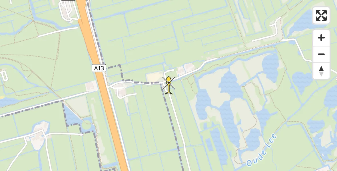 Routekaart van de vlucht: Lifeliner 2 naar Delfgauw