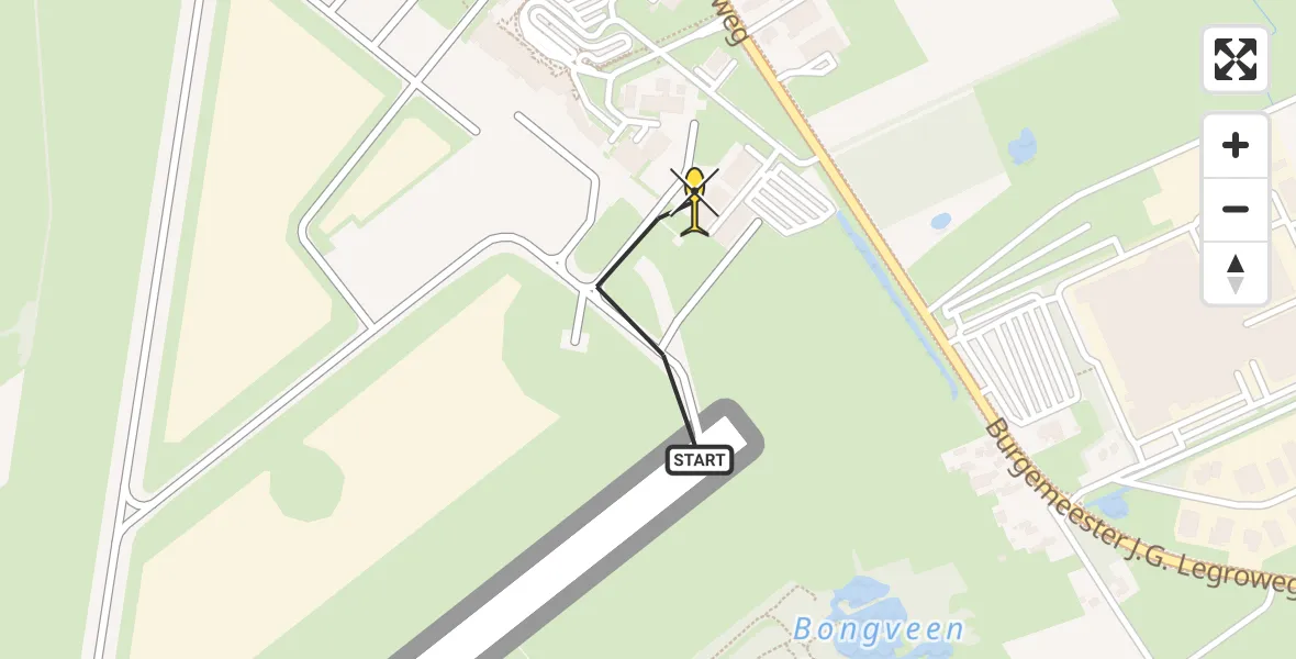 Routekaart van de vlucht: Lifeliner 4 naar Groningen Airport Eelde, Machlaan