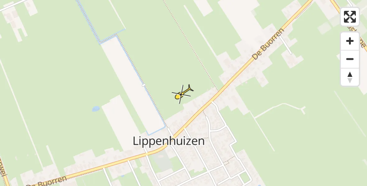 Routekaart van de vlucht: Lifeliner 4 naar Lippenhuizen