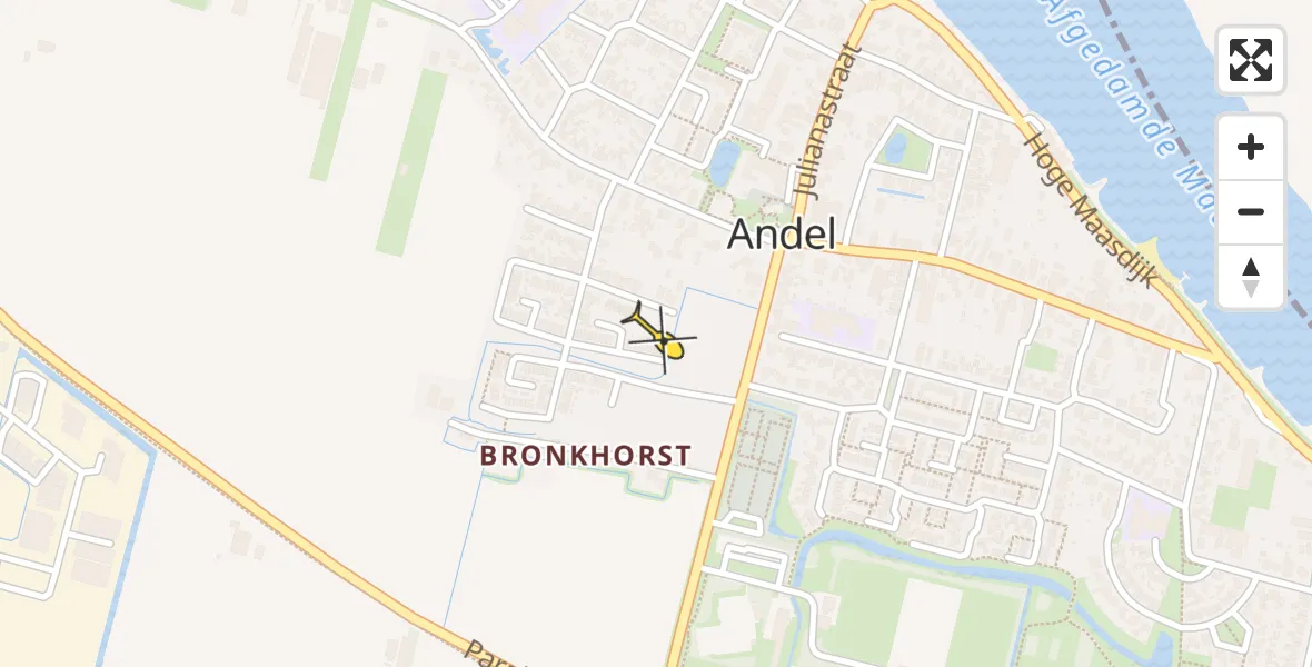 Routekaart van de vlucht: Lifeliner 2 naar Andel