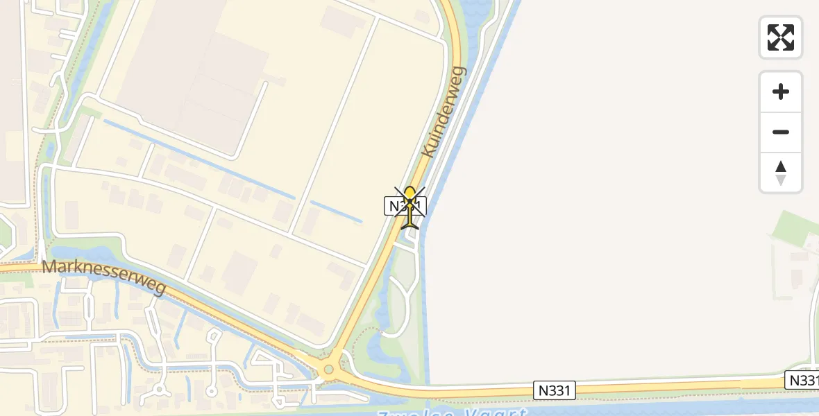 Routekaart van de vlucht: Lifeliner 4 naar Emmeloord