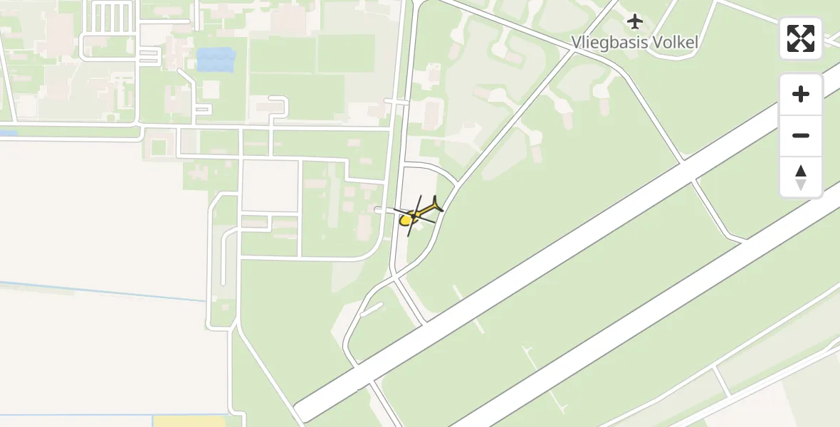 Routekaart van de vlucht: Lifeliner 3 naar Vliegbasis Volkel