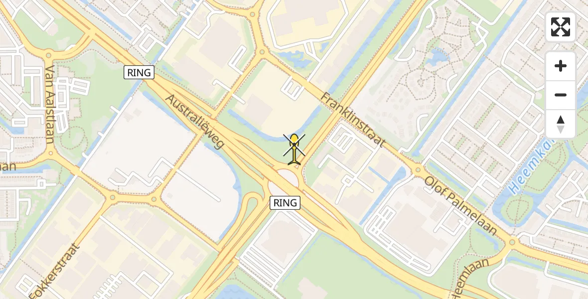 Routekaart van de vlucht: Lifeliner 2 naar Zoetermeer