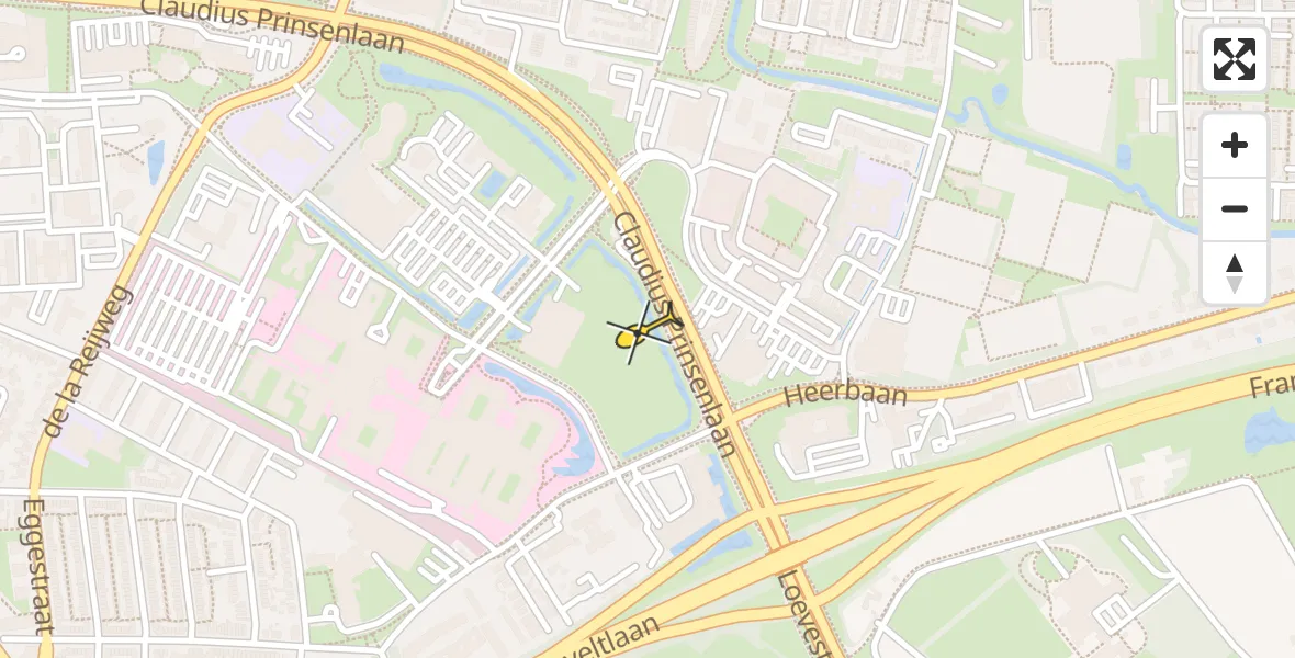 Routekaart van de vlucht: Lifeliner 2 naar Breda