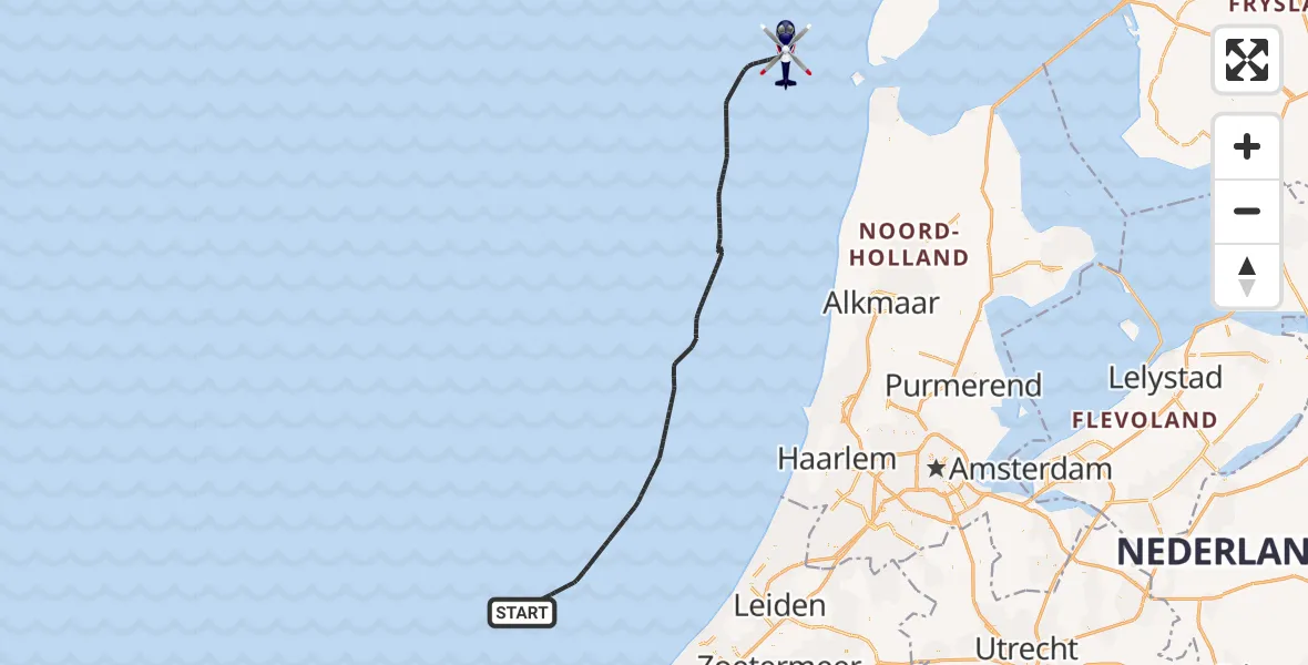 Vluchtroute Politiehelikopter  - , 08 september 2025, 07:50