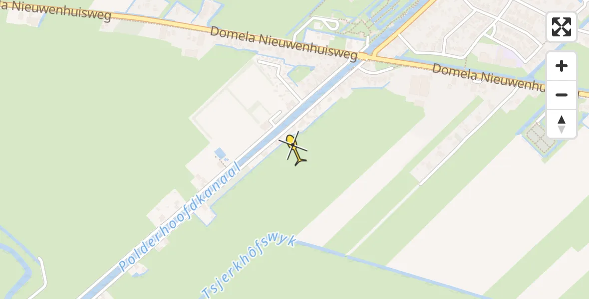 Routekaart van de vlucht: Lifeliner 4 naar Nij Beets