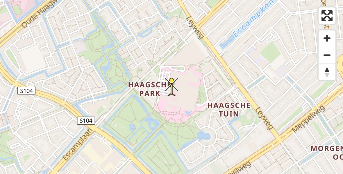 Routekaart van de vlucht: Lifeliner 2 naar Den Haag