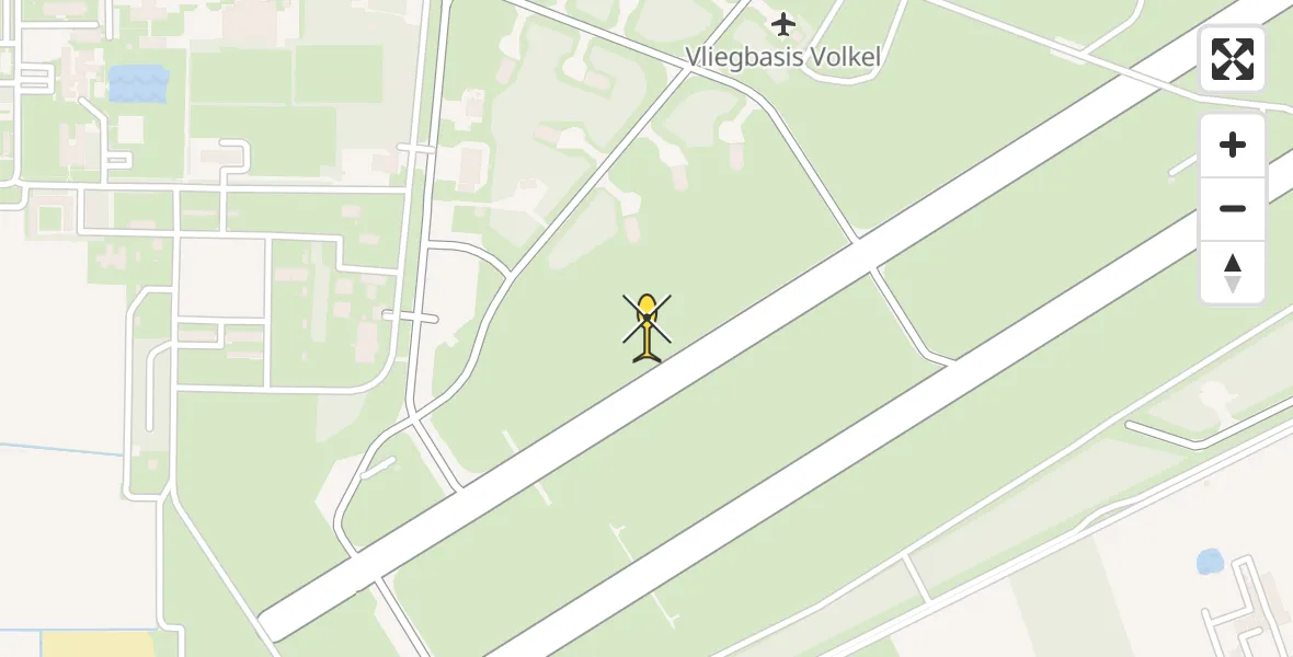 Routekaart van de vlucht: Lifeliner 3 naar Vliegbasis Volkel