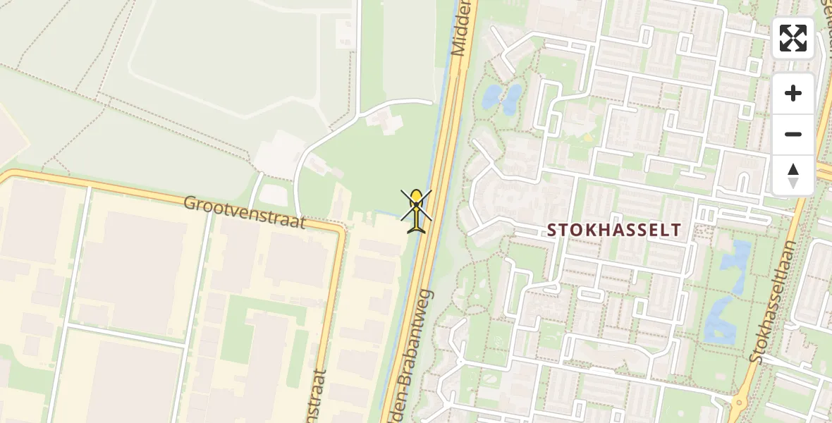 Routekaart van de vlucht: Lifeliner 3 naar Tilburg